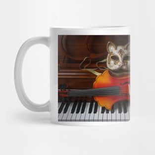 Cat Mask And Baroque Violin Mug